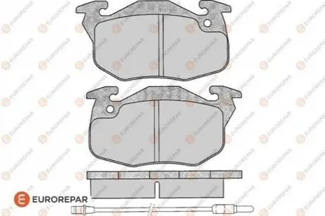 Колодки гальмівні (передні) Peugeot 106 91-04/205/305/309/405 82-98/Renault Clio 91-98 (з датчик.) EUROREPAR 1617247780 Купити в Україні