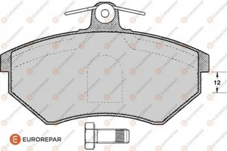 Колодки гальмівні (передні) Seat Cordoba/Ibiza 93-02 EUROREPAR 1617248580 Купити в Україні
