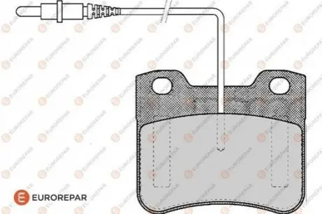 Тормозные колодки передние. CITROEN Saxo 96-04 EUROREPAR 1617248680 Купить в Украине