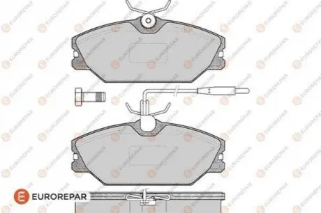 Колодки гальмівні (передні) Renault Laguna I 93-01/Megane I 96-03/Safrane 92-00 (з датчиком) EUROREPAR 1617251780 Купити в Україні