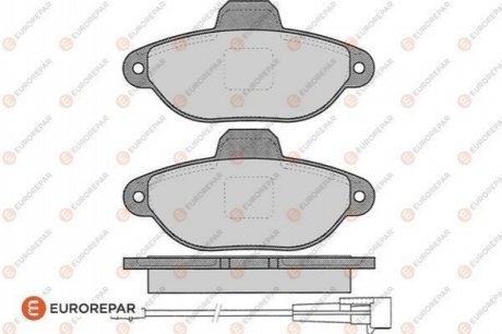 Колодки гальмівні (передні) Fiat Punto 93-00/99-10 (+датчики) EUROREPAR 1617252680