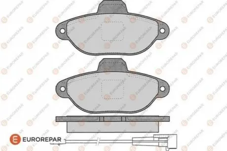 Колодки гальмівні (передні) Fiat Punto 93-00/99-10 (+датчики) EUROREPAR 1617252680 Купити в Україні