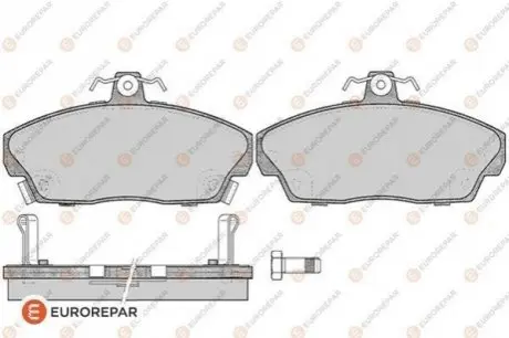 Колодки гальмівні (передні) Honda Civic VI/VII 94-05/Concerto 89-95/Rover 400 90-00 (17.5x129.3x68.6) EUROREPAR 1617252980 Купити в Україні