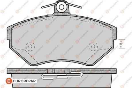 Колодки гальмівні (передні) Audi A4 94-01/VW Passat 96-00 EUROREPAR 1617254280 Купити в Україні