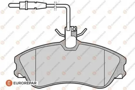 Колодки гальмівні (передні) Citroen Berlingo 96-11/Xsara/Peugeot 306 93-05/Partner 96-15 (+датчики) EUROREPAR 1617254480