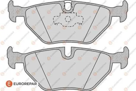 Колодки гальмівні (задні) BMW 3 (E36/E46) 90-06/Z4 (E85) 02-09/Rover 75 99-05/Saab 9-5 97-09 EUROREPAR 1617255280 Купити в Україні