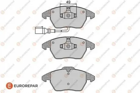 Колодки гальмівні (передні) VW Caddy 03-15 (з датчиком) замінено на 0986424797 EUROREPAR 1617259080 Купити в Україні