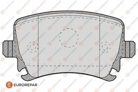 Колодки гальмівні (задні) VW Caddy 03-15 EUROREPAR 1617259180 Купити в Україні