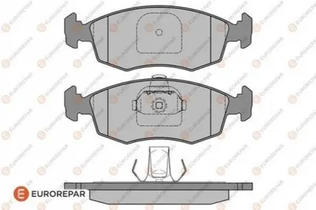 Гальмівні колодки передн. FIAT Doblo 1,2-1,9JTD 01 EUROREPAR 1617261380 Купити в Україні