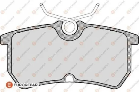 Колодки гальмівні (задні) Ford Focus 98-05/Fiesta V/VI 05 EUROREPAR 1617261980 Купити в Україні