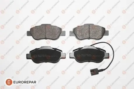 Колодки гальмівні (передні) Fiat Panda 03-/500/500C 07-/Ford Ka II 08-16 (+датчик) EUROREPAR 1617262280 Купити в Україні