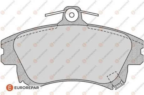 Колодки гальмівні (передні) Mitsubishi Carisma 95-06/Colt 04-13/Volvo V40/S40 95-06 EUROREPAR 1617265180 Купити в Україні