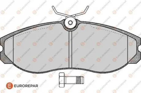 Тормозные колодки перед. FORD Maverick 2,4/2,7 93-98 NISSAN 1,6-3,0: Terrano II, Serena EUROREPAR 1617265480 Купить в Украине