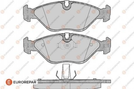 Тормозные колодки (передние) Opel Astra F 91-98/Kadett E 87-93/Vectra A/B 88-03 EUROREPAR 1617267180