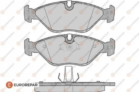 Колодки гальмівні (передні) Opel Astra F 91-98/Kadett E 87-93/Vectra A/B 88-03 EUROREPAR 1617267180 Купити в Україні