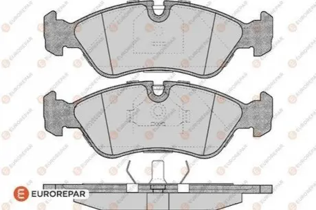 Колодки гальмівні (передні) Opel Astra F 91-01/Vectra A/B 88-03/Kadett E 85-92/Omega A 86-94 EUROREPAR 1617267280 Купити в Україні