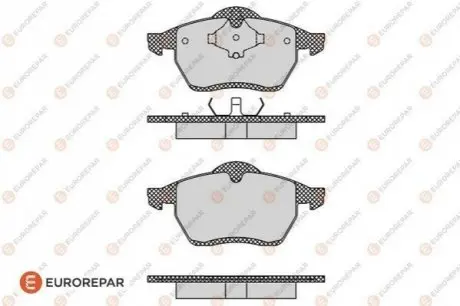 VW гальмівні колодки перед. AUDI A3 SEAT Toledo Skoda Octavia Golf EUROREPAR 1617270780 Купити в Україні