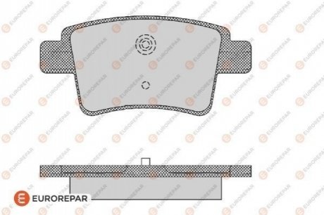 Колодки гальмівні 4 шт EUROREPAR 1617271880