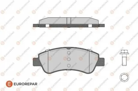 Комплект гальмівних колодок (передніх) Citroen C2/C4 04-/C3 09-/Berlingo/Peugeot 206/307 96-/207 06-/208 12 EUROREPAR 1617282980 Купити в Україні