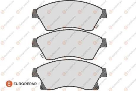 Колодки гальмівні (передні) Chevrolet Aveo 11-/Opel Astra J 09- (з прижимною пластиною) EUROREPAR 1617287480 Купити в Україні
