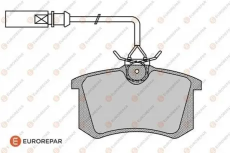 Колодки гальмівні (задні) Ford Galaxy 95-06/VW Sharan/Seat Alhambra 95-10/Ibiza 03-08 (+датчик) EUROREPAR 1619791880 Купити в Україні