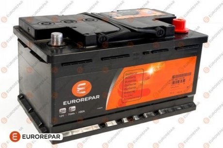 Акумуляторна батарея EFB 70Ah 12V EN720A R+ EUROREPAR 1620012580 (фото 1)