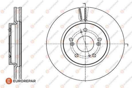 HONDA Диск гальмівний передн. CR-V IV2.4 AWD EUROREPAR 1622807580
