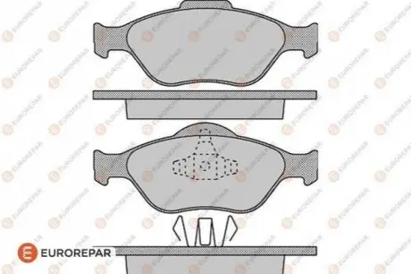 FORD гальмівні колодки передн. Fiesta, Fusion 02 EUROREPAR 1623052880 Купити в Україні