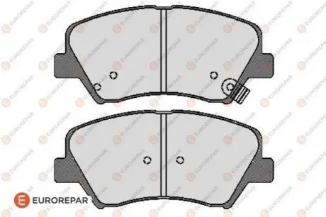 Колодки гальмівні (передні) Hyundai Accent IV/Kia Rio 10 EUROREPAR 1623057080 Купити в Україні
