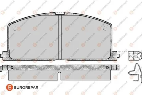 Колодки гальмівні (передні) Toyota Camry 82-91/Carina 82-01/Celica 85-93/Corolla 83-00 EUROREPAR 1623057780 Купить в Украине