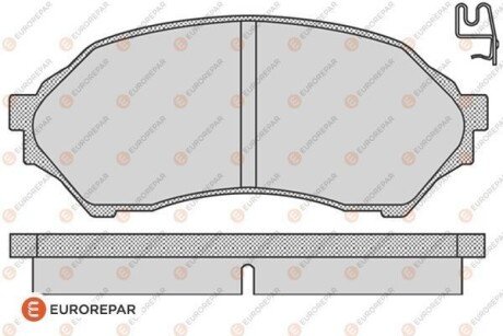 MAZDA колодки гальмівні передн.323 1.4-1.5 98- EUROREPAR 1623058980 (фото 1)