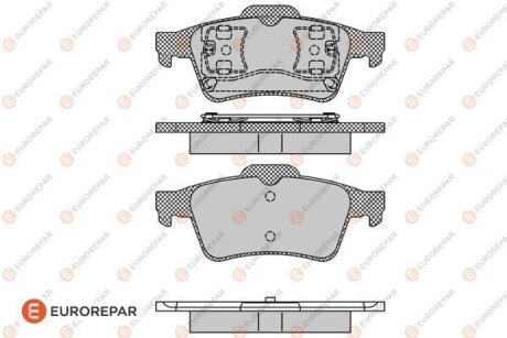 FORD гальмівні колодки диск. задн. Focus II, Mazda 3, Vectra C, Citroen C5 III 08-, Peugeot, Renault EUROREPAR 1623061480