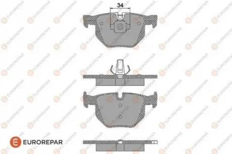 Колодки гальмівні (задні) BMW X5 (E70)/X6 (E71/E72) 08-14 замінено на 0986424766 EUROREPAR 1623062880 Купити в Україні