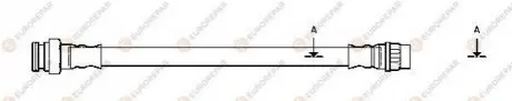 Шланг гальмівний (задній) Citroen C2/C3/C4/Peugeot 1007/307/308 1.1-2.0D 00- (L=190mm) EUROREPAR 1623257180 Купити в Україні