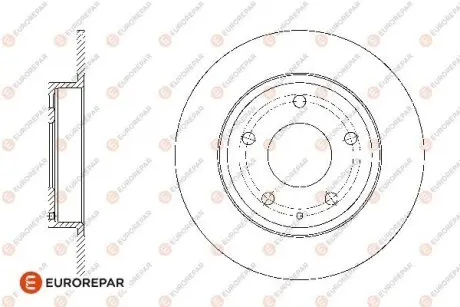 Диск гальмівний (задній) Mazda 3 13-/CX-3 15- (265x9) (з покриттям) (повний) EUROREPAR 1676008480 Купити в Україні
