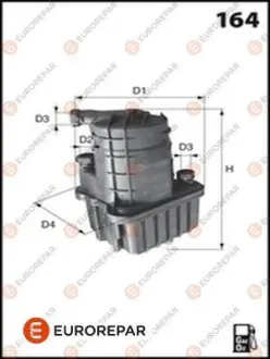 Фільтр паливний Renault Clio/Modus 1.5dci 04- (h=188mm) EUROREPAR E148080 Купити в Україні