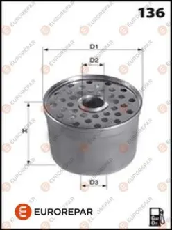 Фільтр паливний Fiat Ducato 1.9/2.4D/2.5TD 94-02 (з к-том прокладок) EUROREPAR E148104 Купити в Україні