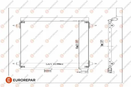 РАДІАТОР КОНДИЦ. EUROREPAR E163277 Купить в Украине