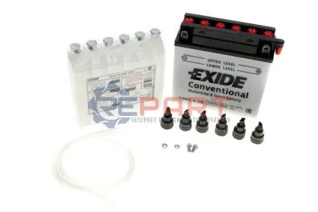 Акумуляторна батарея 5.5Ah/45A (135x60x130/+R/B0) (мото) (сухозаряджений) EXIDE 12N553B Купити в Україні