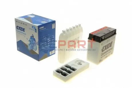 Акумуляторна батарея 20Ah/210A (185x80.5x170/+R/B0) (мото) (сухозаряджений) EXIDE 12Y16A-3A Купити в Україні
