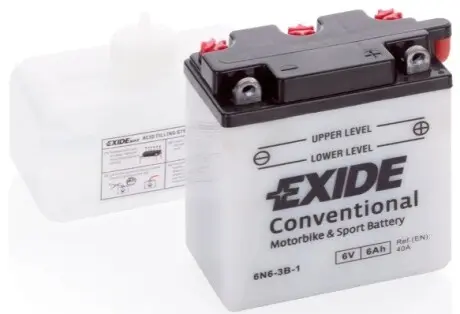 Акумуляторна батарея 6Ah/40A (110x56x98/+R/B0) (мото) (сухозаряджений) EXIDE 6N63B1 Купити в Україні