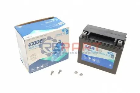 Акумуляторная батарея 10Ah/150A (150x87x130/+L/B0) (AGM) (мото) EXIDE AGM12-10 Купити в Україні