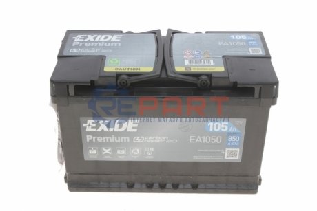 Стартерна батарея (акумулятор) EXIDE EA1050 (фото 1)