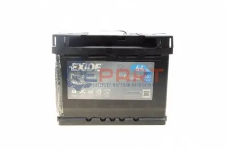 Акумуляторна батарея 64Ah/640A (242x175x190/+R/B13) Premium EXIDE EA640 Купити в Україні