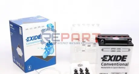 Акумуляторна батарея 12Ah/165A (134.1х80х160/+L/B0) (мото) (сухозаряджений) EXIDE EB12A-A Купити в Україні