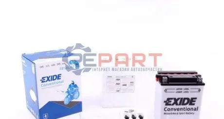 Акумуляторна батарея 12Ah/165A (134x80.1x160/+R/B0) (мото) (сухозаряджений) EXIDE EB12AL-A2 Купити в Україні