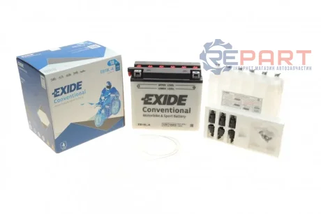 Акумуляторна батарея 18Ah/190A (180x90x162/+R/B0) (мото) (сухозаряджений) EXIDE EB18L-A