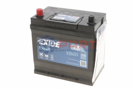 Стартерная батарея (аккумулятор) EXIDE EB451 (фото 1)