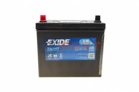 Акумуляторна батарея 45Ah/330A (237x127x227/+L/B00) Excell Азія EXIDE EB455 Купити в Україні