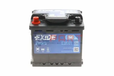 Акумуляторна батарея 50Ah/450A (207x175x190/+L/B13) Excell EXIDE EB501 Купити в Україні